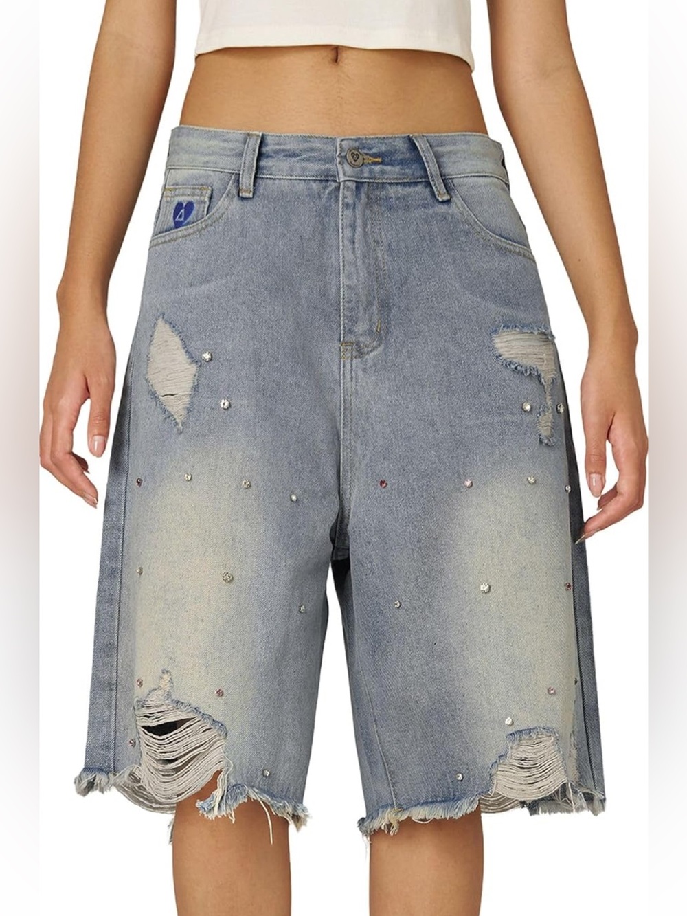 AELFRIC EDEN RHINESTONE APPLICATION JORTS NWT, Size 38 Sold out Nordstrom!